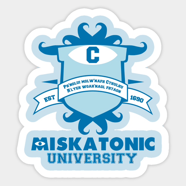 Miskatonic University Sticker by RetroReview